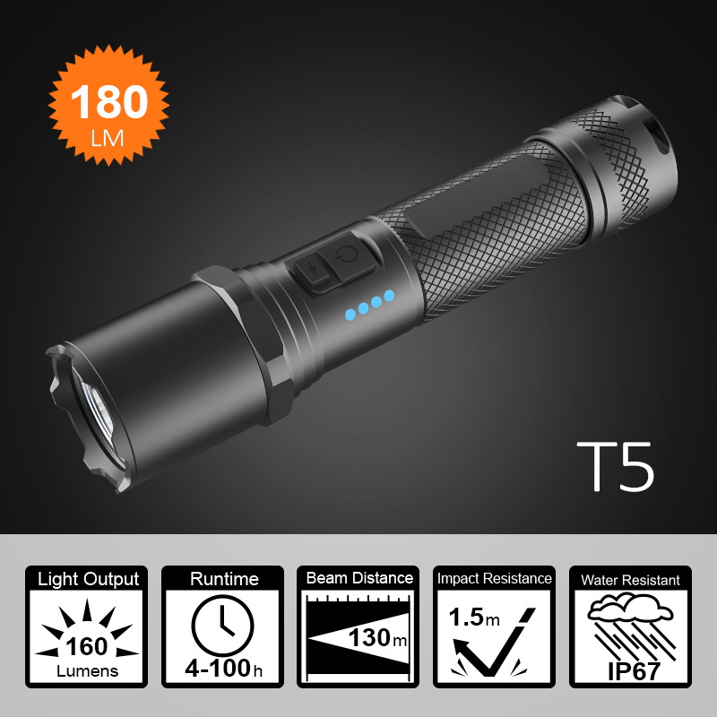 USB Recharging Police Flashlight